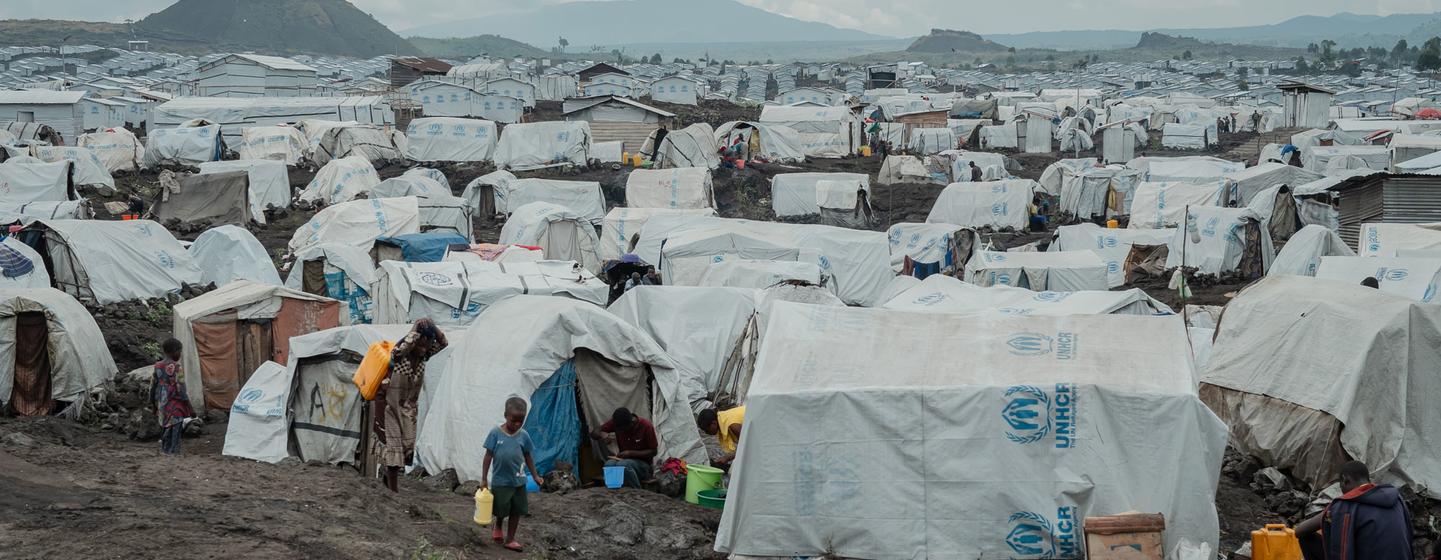 Le site de Lushagala pour les personnes déplacées dans la province du Nord-Kivu, en République démocratique du Congo.