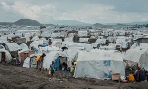 The Lushagala site for internally displaced people in North Kivu province, Democratic Republic of the Congo.