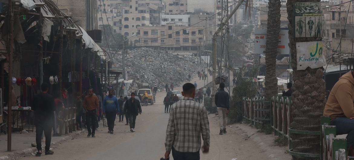 Calles de la Ciudad de Gaza. Abril de 2025.