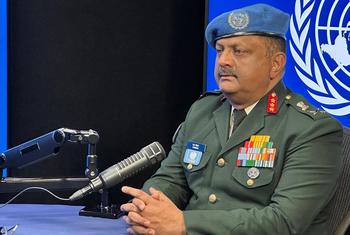 दक्षिण सूडान में यूएन शान्तिरक्षा मिशन के फ़ोर्स कमांडर, लैफ़्टिनेंट जनरल मोहन सुब्रमण्यन. 