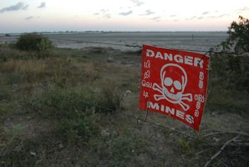 In 2005, a warning about the presence of landmines and other unexploded ordinance in Jaffna, northern Sri Lanka. The area saw some of the worst fighting during the island's civil war.
