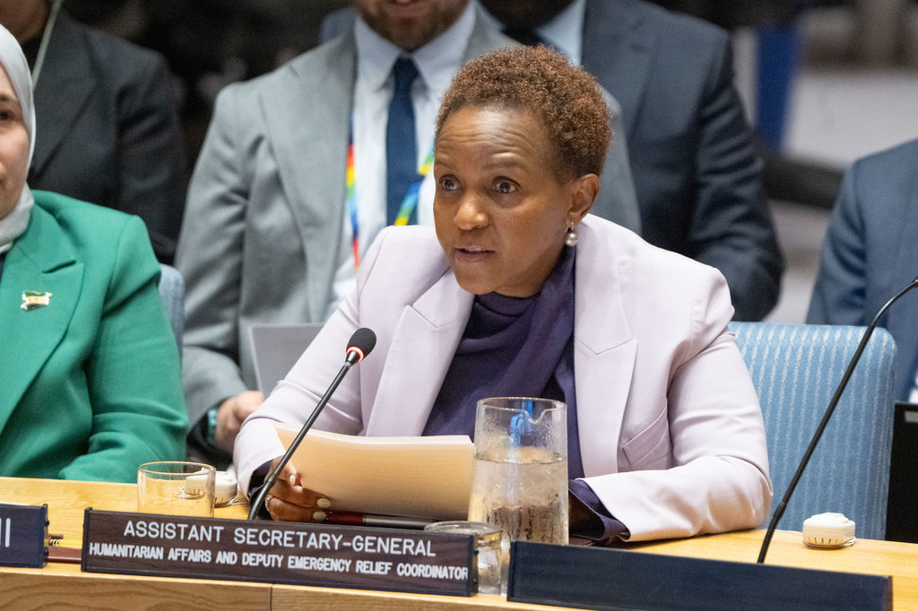 Joyce Msuya, Sous-Secrétaire générale aux affaires humanitaires et Coordonnatrice adjointe des secours d'urgence, informe le Conseil de sécurité de la situation en Syrie.