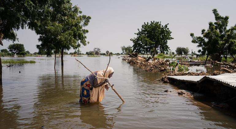 Inundaciones en Jakusko LGA del Estado de Yobe, en Nigeria, el pasado 1 de octubre de 2022.
