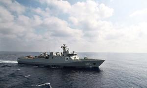 A UNIFIL Maritime Task Force vessel patrolling off the Lebanese coast.