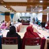 Candidatas a la cámara baja del parlamento de Somalia asisten a un foro de participación política.