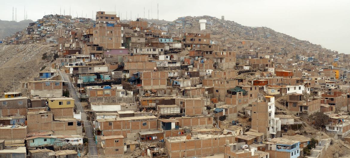 Barrio marginal de Chorrillos, en Lima, Perú