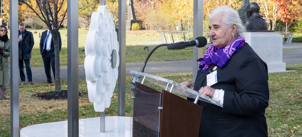 “Flower of Srebrenica” memorial honoring the victims of the 1995 genocide in Srebrenica.