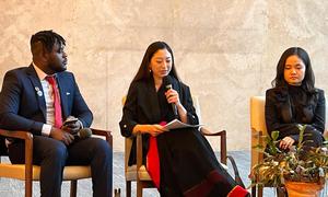 Young leaders take part in a Peace Circle at UNHQ (file Dec 2025)