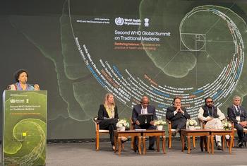 पारम्परिक चिकित्सा पर डब्ल्यूएचओ के दूसरे वैश्विक शिखर सम्मेलन का उद्घाटन सत्र.