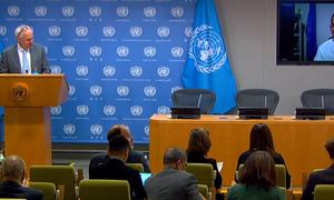 The Special Representative of the Secretary-General for Sudan Mr. Volker Perthes speaks to reporters from Sudan.