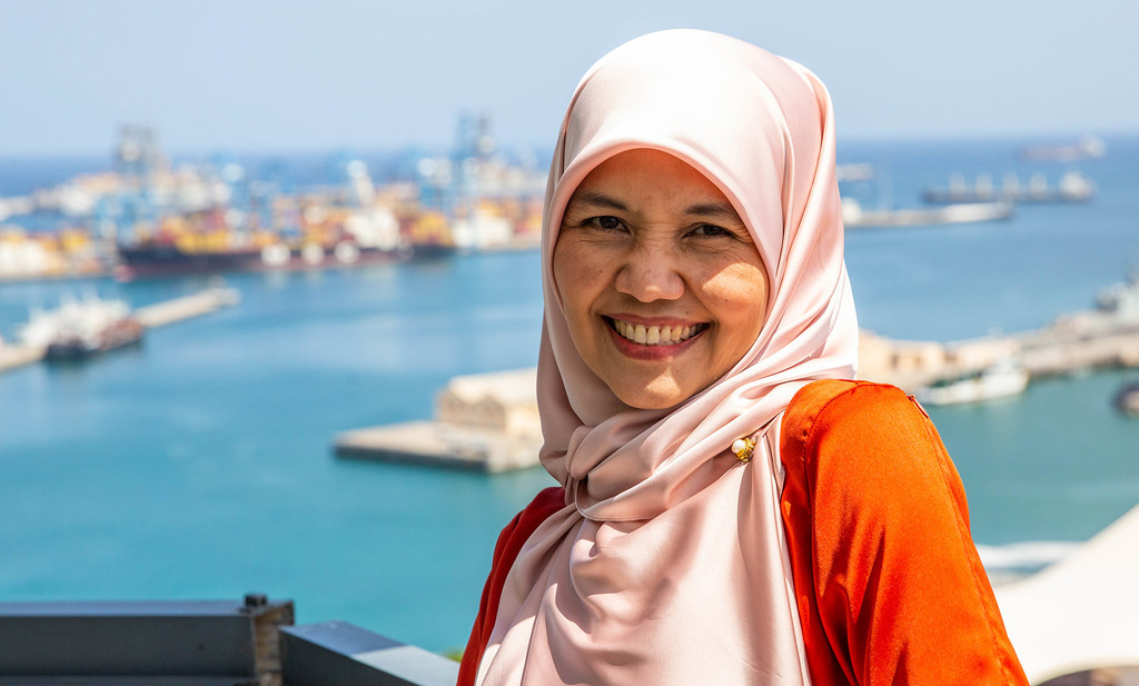 Rabiah travaille à l'Autorité portuaire de Johor, qui s'est associée à la CNUCED pour concevoir et mettre en œuvre un système d'économie d'eau.