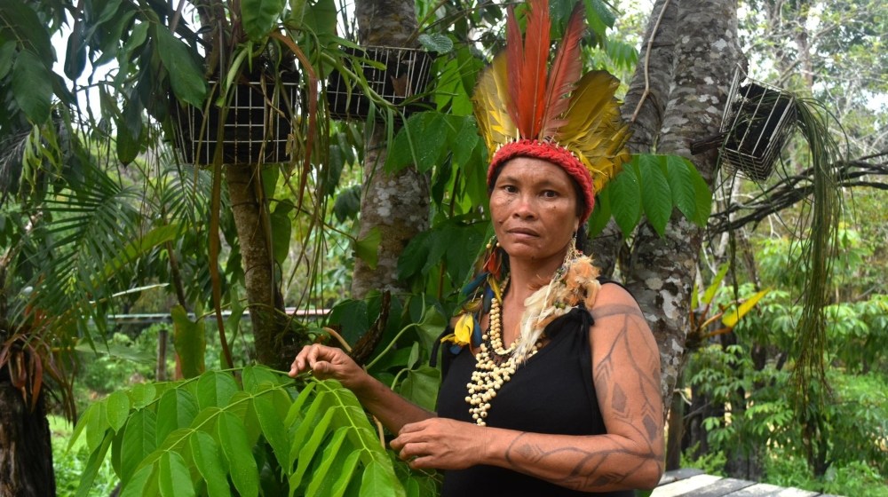 Lutana Ribeiro est la seule femme chef du Parque das Tribos, un quartier autochtone de Manaus, la capitale de l'État brésilien d'Amazonas.