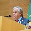 The UN Secretary-General António Guterres addresses the Opening Ceremony at the 36th ordinary Session of the African Union Assembly in Addis Ababa, Ethiopia.