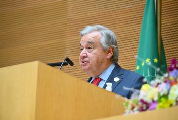 António Guterres discursa na Cúpula da União Africana