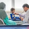 A four-year-old girl is treated for malnutrition and pulmonary tuberculosis at a hospital in Nangarhar Province, Afghanistan