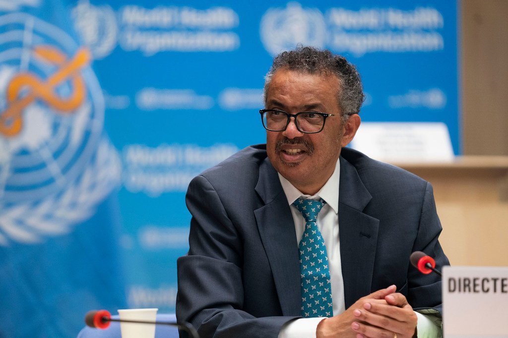 Mkurugenzi Mkuu wa WHO Dkt. Tedros katika kikao cha ufunguzi cha Mkutano wa 73 wa Afya Duniani mjini Geneva.