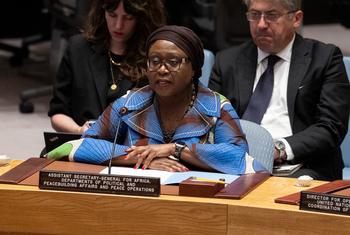 Martha Ama Akyaa Pobee, Msaidizi wa Katibu Mkuu wa UN kwa ajili ya  Afrika katika Idara za Siasa na Masuala ya Ujenzi wa Amani na Operesheni za Amani akitoa taarifa kwa mkutano wa Baraza la Usalama kuhusu hali ya Sudan na Sudan Kusini. (Juni 18, 2024)