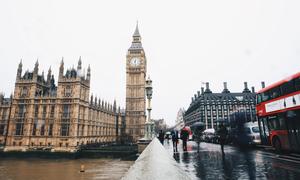 The Houses of Parliament in London, United Kingdom.