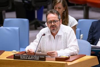 Carlos Ruiz Massieu, Representante Especial del Secretario General para Colombia y Jefe de la Misión de Verificación de las Naciones Unidas en Colombia, informa al Consejo de Seguridad sobre la misión en el país.