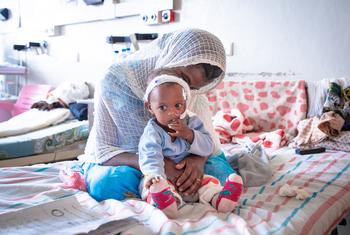 A 13-month-old girl is treated for severe malnutrition at a hospital in Mekelle in Tigray, Ethiopia.
