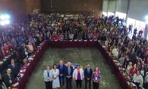 Clausura de la XVI Conferencia Regional sobre la Mujer de América Latina y el Caribe, en el Centro Cultural Universitario Tlatelolco, Ciudad de México, México, 15 de agosto de 2025.
