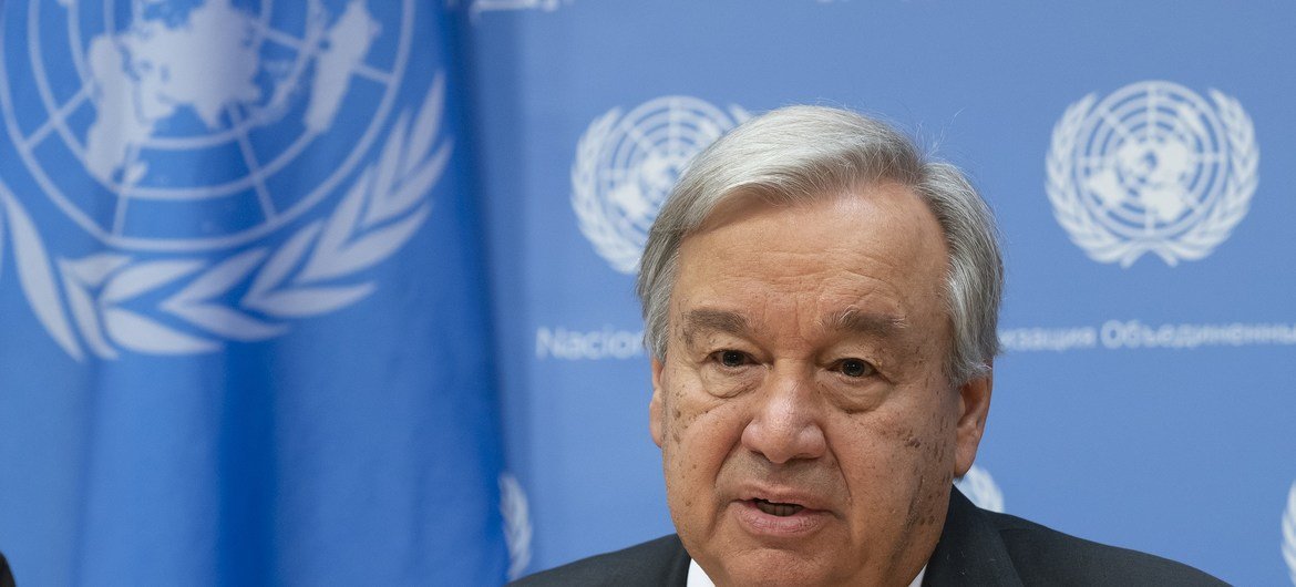Secretário-geral da ONU, António Guterres, falou a jornalistas nesta segunda-feira sobre o balanço de 2022 