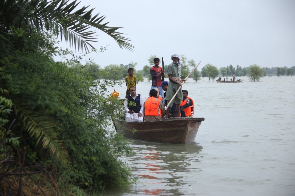 Последствия наводнения в Пакистане.