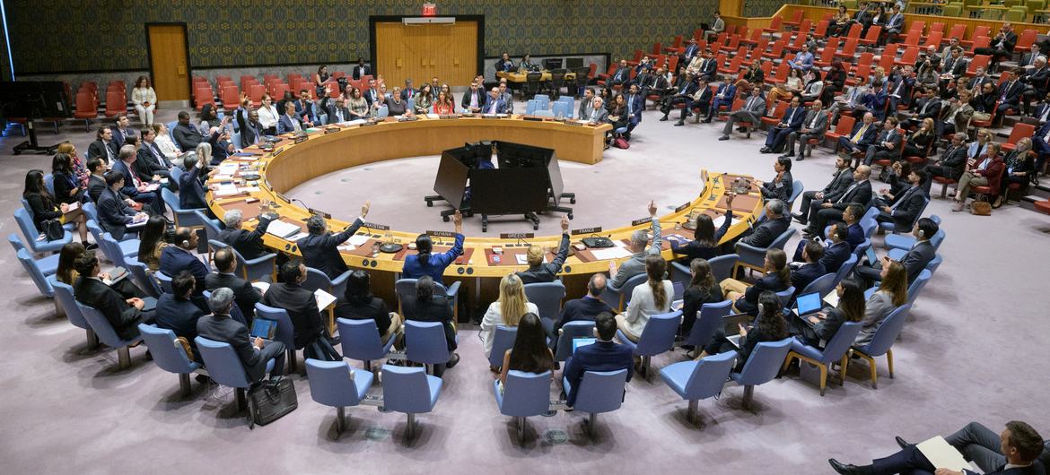 UN Photo/Manuel Elas The UN Security Council meets to discuss the situation in the Middle East.