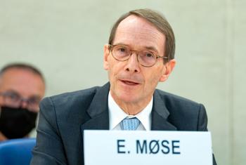Erik Møse, Chairperson of the Independent International Commission of Inquiry on Ukraine and during a Human Rights Council special session.