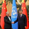 秘书长古特雷斯与中国国家主席习近平举行会晤。