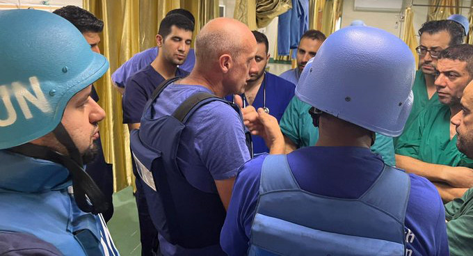 Une mission d'évaluation menée par l'OMS à l'hôpital Al-Shifa, à Gaza, le 18 novembre.