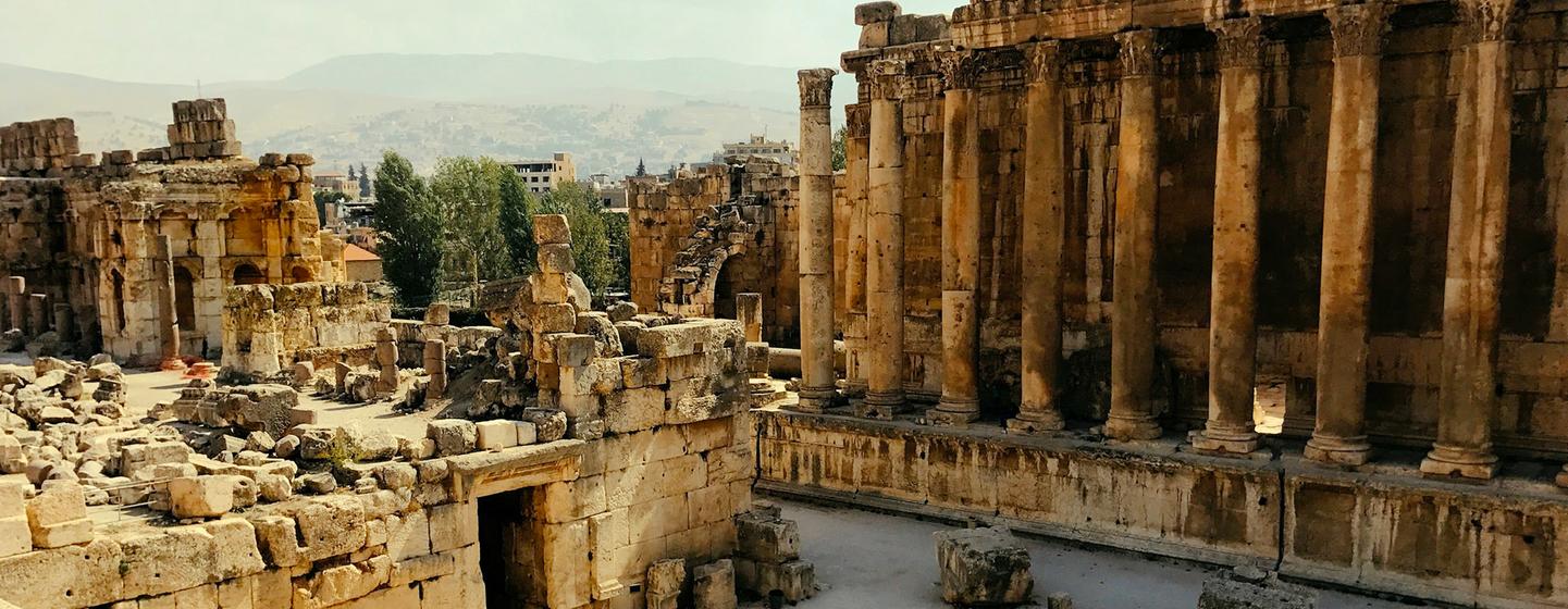 L'ancienne ville de Baalbek, au Liban, comprend trois temples romains.