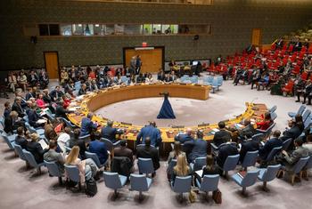 Заседание Совета Безопасности в нью-йоркской штаб-квартире ООН. 