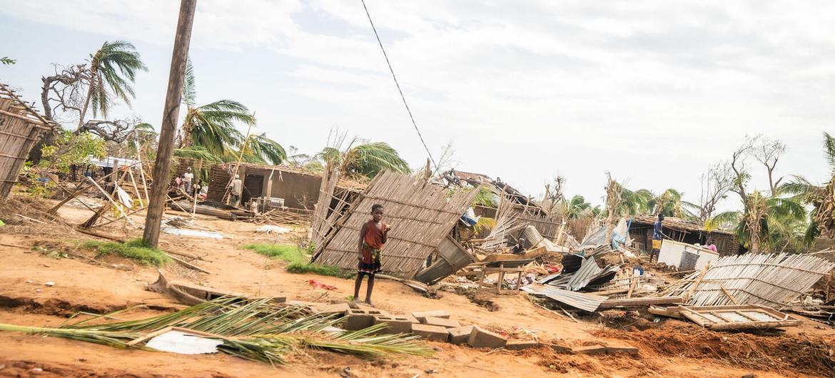 People affected by Tropical Cyclone Chido in Mozambique