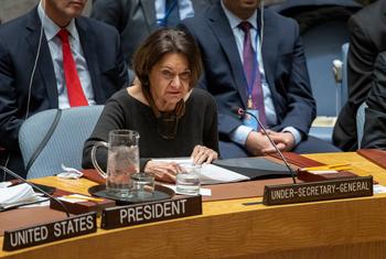 Rosemary DiCarlo, Under-Secretary-General for Political and Peacebuilding Affairs, addresses the Security Council meeting on non-proliferation and Democratic People’s Republic of Korea.