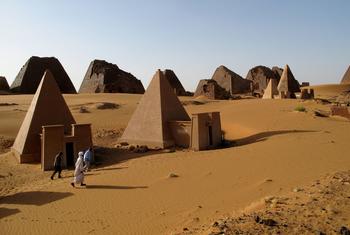 مواقع أثرية في جزيرة مروي في السودان.
