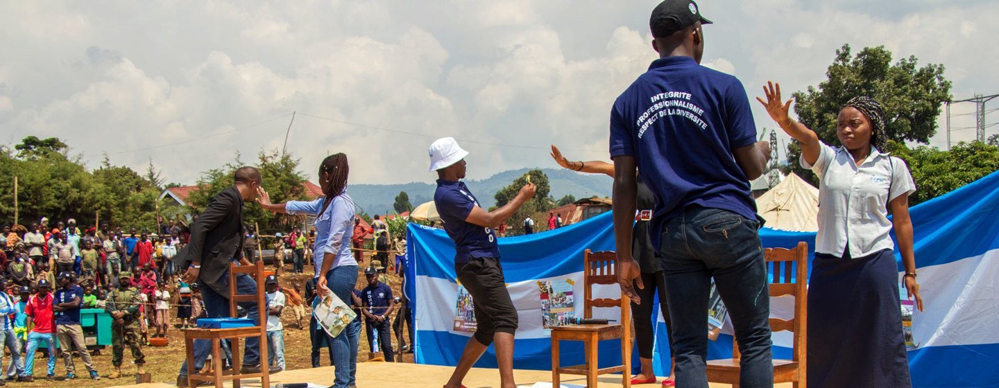 An outreach campaign on the prevention of sexual exploitation and abuse takes place in South Kivu, Democratic Republic of the Congo.
