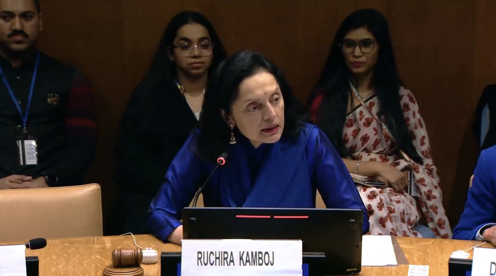 United Nations में भारत की स्थायी प्रतिनिधि रुचिरा कंबोज ने न्यूयॉर्क में CSW68 के एक साइड इवेंट में भाषण दिया।