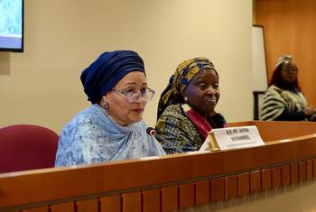 DSG Amina J. Mohammed speaking at a UN-Women event on the sidelines of CSW69 and the Beijing +30 commemorations in New York, USA. DSG Amina J. Mohammed speaking at a UN-Women event on the sidelines of CSW69 and the Beijing +30 commemorations in New York, USA.