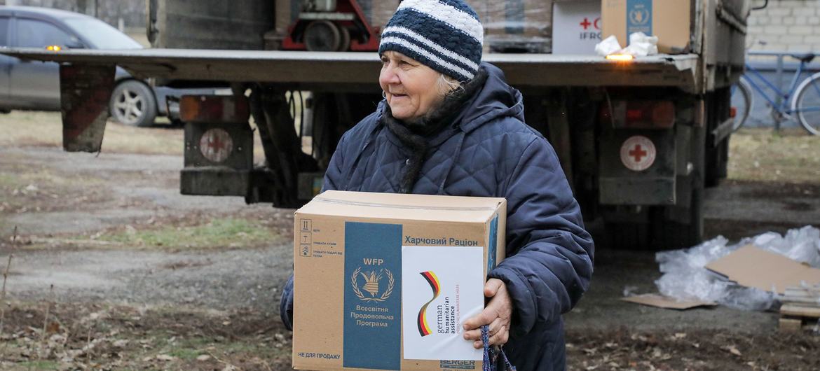 WFP distributes food or cash assistance to three million people every month in Ukraine.