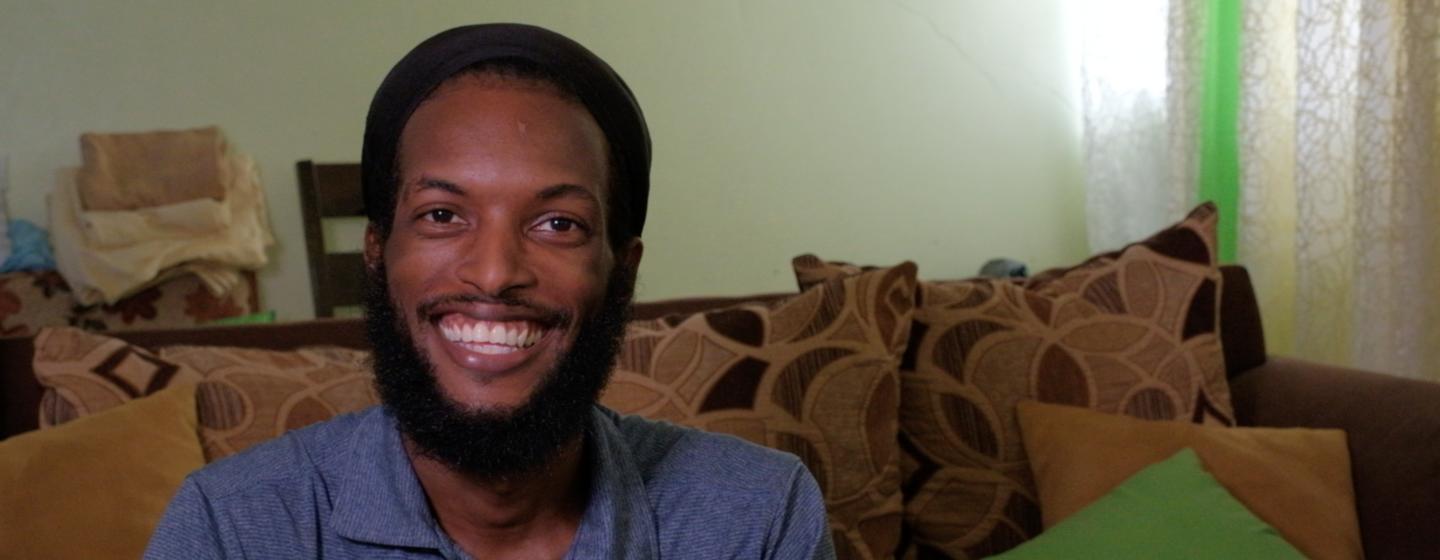 Josiah Johnson has benefited from Work Online Dominica, a Government programme supported by the UN.
