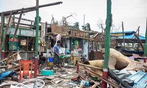 Ущерб от циклона Мокка в Ситтве, Мьянма.