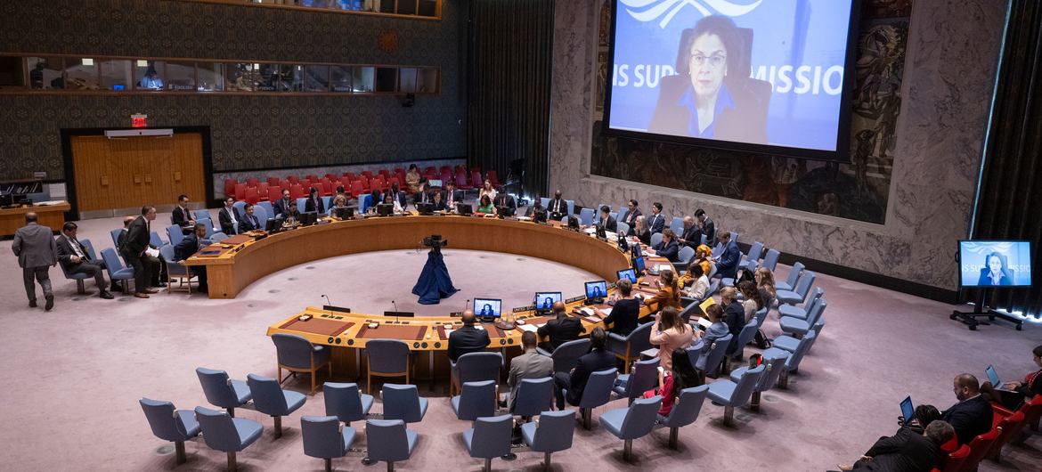 联合国利比亚支助团副团长库里向联合国安理会做情况通报。
