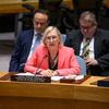 Elizabeth Spehar, ASG for Peacebuilding Support, briefs the Security Council meeting on Cooperation between the UN and regional and subregional organizations in maintaining international peace and security.
