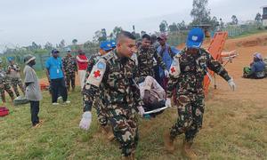 Las fuerzas de paz de la MONUSCO evacúan a cuatro civiles gravemente heridos al hospital de Bunia tras un ataque armado (foto de archivo).