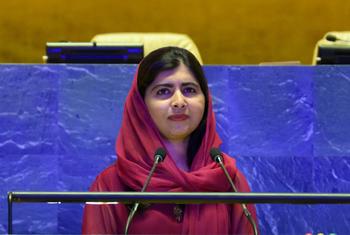  Malala falou das viagens e dos contatos com meninas de várias partes do planeta para aumentar a consciência sobre os problemas do grupo