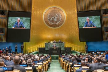 Secretary-General António Guterres addresses the opening of the general debate of the UN General Assembly’s 78th session.