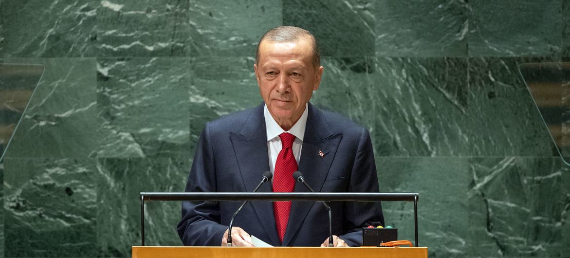 President Recep Tayyip Erdoğan of Türkiye addresses the general debate of the General Assembly’s 78th session.
