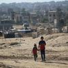 Two children in Khan Younis, southern Gaza Strip.