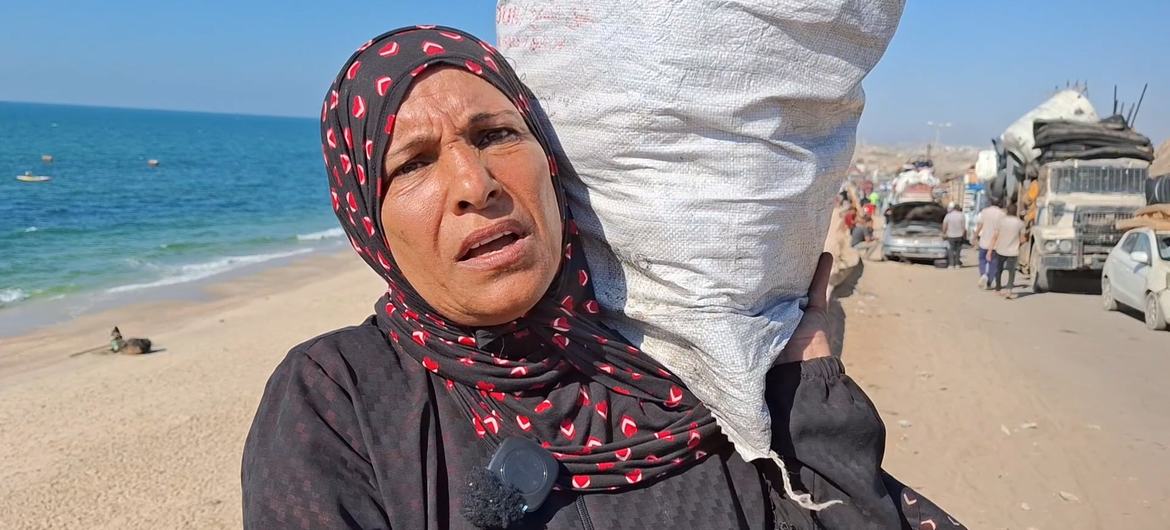Umm Shadi al-Ashqar, une personne déplacée de Gaza.